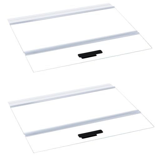 22.08 x 16.57in 2PCS Set Glass Canopy, (Each PCS) Clear Tempered Aquarium Fish Tank Hoods, ONLY FITS Aqueon 75/90/110 Gallon Aquarium Fish Tank - size: 2PCS-22.08 x 16.57 x 0.16in
