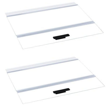 22.08 x 16.57in 2PCS Set Glass Canopy, (Each PCS) Clear Tempered Aquarium Fish Tank Hoods, ONLY FITS Aqueon 75/90/110 Gallon Aquarium Fish Tank - size: 2PCS-22.08 x 16.57 x 0.16in