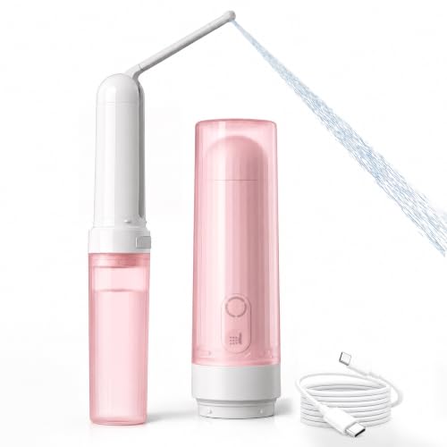Electric Portable Bidet Sprayer with 3 Pressure Modes - color: Pink
