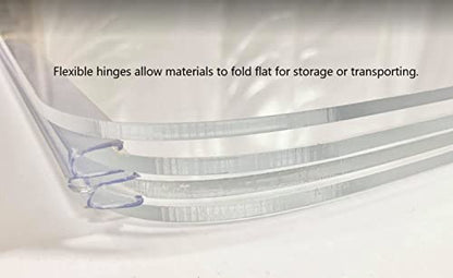 DistinctAndUnique Clear PVC Hinge Piano Style for 3/16" (4.5mm) Material, 48 Inch, 1 Piece No Screw or Glue Plastic Aquarium Lid Hinges for Plexiglass Panels, Golf Cart Windshield Hinge Acrylic Panels - color: Fits 1/8" - 3/16" (3mm-4.5mm) Thick material,