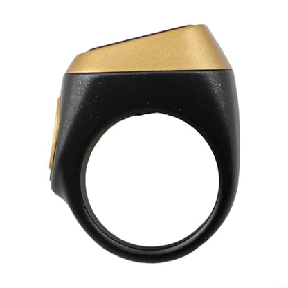 IQibla Smart for Zikr Ring with Digital Counter, Vibration Reminder, for OLED Display, 40mAh and Prayer Time Alerts for Muslims, Black(18mm Black) - size: 18mm Black