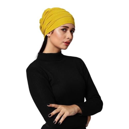 Chemo Silky Soft Slouchy Snood Bamboo Cap Beanie for Women Cancer Hair Loss Turban Hat Chemo Headwear Women - color: Antique Moss