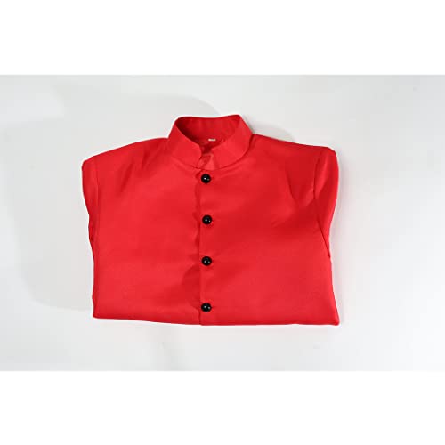 Men's Cassock Robe Church Robe Choir Minister Clergy Pulpit Liturgical 5 colors - color: Red, size: Medium