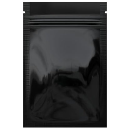 Mylar Style Barrier Bags – Zipper w/Heat Seal – 100 Bags (Gloss Black/Gloss Black, 1 Gram - 3?x4.5?) - color: Gloss Black / Gloss Black, size: 3x4.5 Inch (Pack of 100)