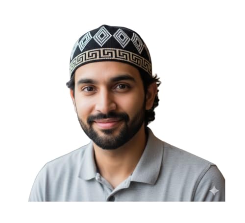 Set 4 Kufi Hat for Men Muslim AMN-225 Beanie Skull Cap Islam Taqiyah Takke Gift - color: Color Set 4