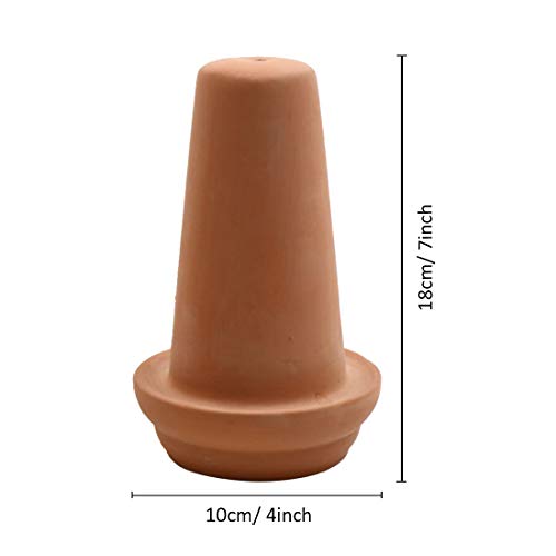 Saim Ceramic Spawning Breed Cone Orange Fish Tank Ornaments for Discus Clownfish Angelfish Aquatic Pets Breeding Cones Play Hide Rest 7 Inches
