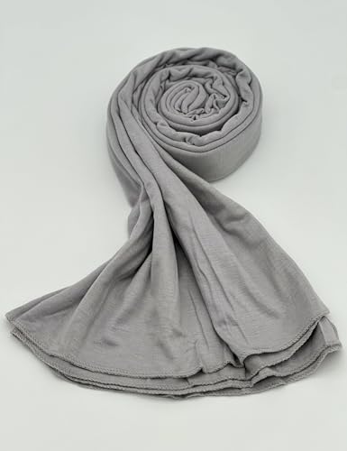 Premium Jersey Hijab Scarf for Women - Muslim Head Scarf - color: Light Grey