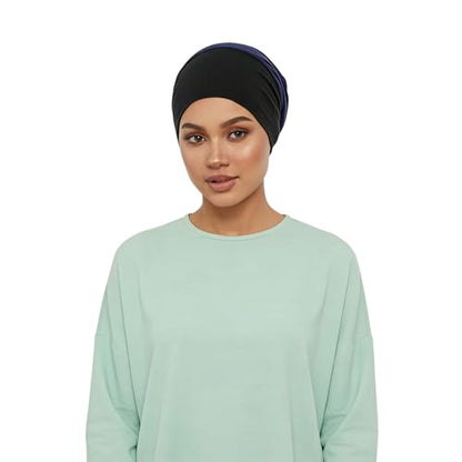 Yeieeo Women's Stretch Tube Hijab UnderCap Solid Color Hijab Headscarf For Women Lightweight Hats Breathable Liner 2pcs/4pcs - color: Color1+3