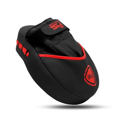 PSS Boxing Focus Pads - Hook & Jab Punch Mitts for MMA, Kickboxing, Karate, Muay Thai, and Taekwondo Training - Hand Target Strike Shield Punching Gloves Pad - color: Red