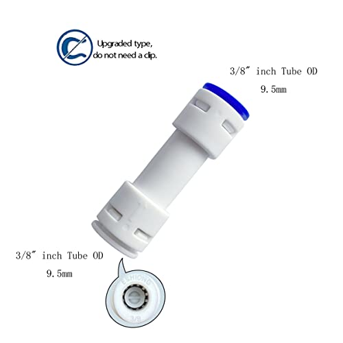 ESHIONG 3/8" Push to Connect One Way Check Valve for Reverse Osmosis Water Filter,NSF Certified Plastic Quick Connect RO Fittings (2 pcs) - style: 3/8'' Inch，2pcs