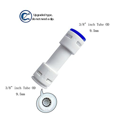 ESHIONG 3/8" Push to Connect One Way Check Valve for Reverse Osmosis Water Filter,NSF Certified Plastic Quick Connect RO Fittings (2 pcs) - style: 3/8'' Inch，2pcs