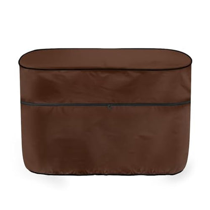 Brown Camper Dual 20lb RV Propane Tank Cover Travel Trailer Propane Tank Cover Waterproof Heavy Duty Propane Gas Cylinder Cover - color: Brown, size: S(20LB)