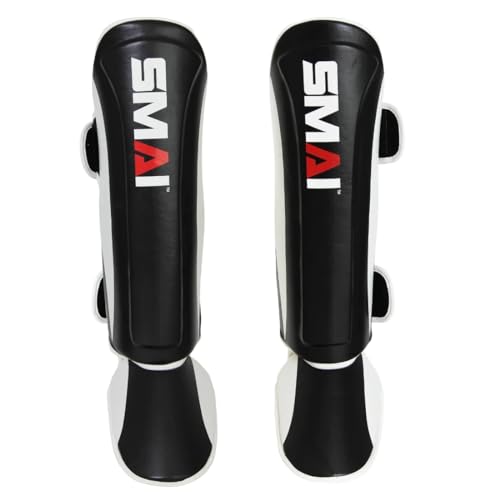 SMAI Thai MMA Kickboxing Guards for Men, Women, Kids with Comfortable, Durable, Impact Resistant, Ankle Support Shin Shields & Foot Protector a Pro-Grade Martial Arts Equipment. - size: X-Large