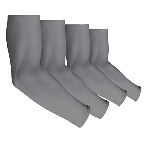 4 Pair UV Sun Protection Arm Sleeves for Men & Women,Cooling UPF 50 Arm Cover for Baseball,Cycling,Basketball - color: Grey-4 Pairs