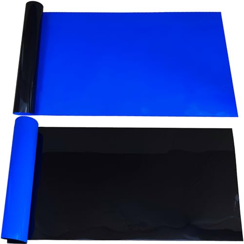 XCNO Aquarium Background for Fish Tank Wallpaper Black Blue Poster 16x33 in | Double-Sided Solid Colors, Glue-Free, Smooth Surface, Waterproof PVC, Easy to Intall and Clean, Simple to Trim, Reusable - size: 15.6" H x 33" L
