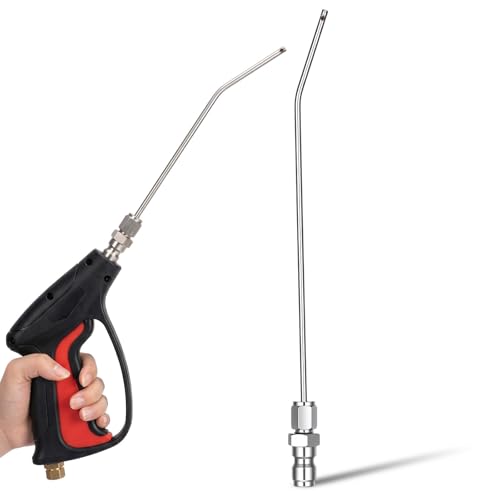 Garneck 8.85 Inch High Pressure Washer Needle Nozzle, Stainless Steel Flush Wand Spray Tip for Washing Machine, AC Coil and Water Heater Cleaning