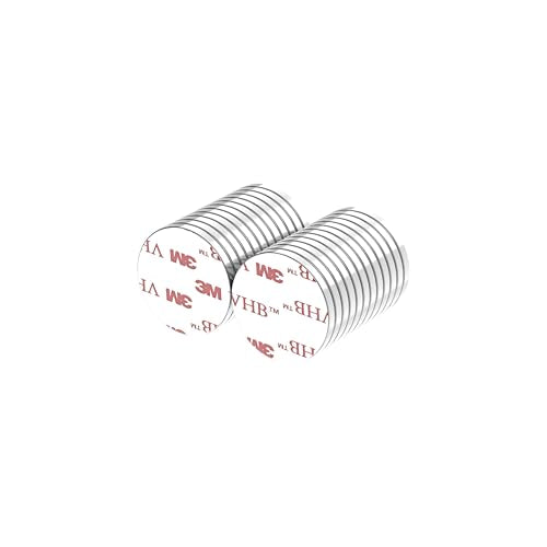 N52 Self Adhesive Super Strong Neodymium Disc Magnets-18x2mm - 24 Pack, Powerful Rare Earth Magnets with 3M 4920 Very-High-Bond Double Side Adhesive Backing, Magnet Stickers - style: 18 x 2mm - 3M Adhesive