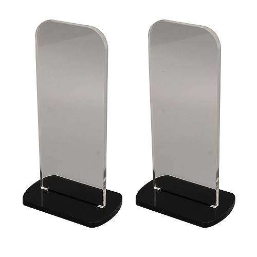 Yosoo Health Gear Boxing Glove Stand 2Pcs Sturdy Acrylic Boxing Glove Rack, Vertical Boxing Glove Display Stand Acrylic Gloves Holder, 3.1x2.0x5.9in Sports Gloves Display Storage Rack (Black) - color: Black