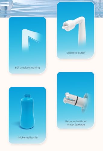 Portable Travel Bidet 600ml – Personal Hygiene Cleaning Bottle with Angled Nozzle, Includes Storage Bag & Box, Easy to Use, Reusable & Travel-Friendly