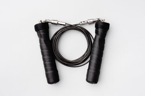 Adjustable Speed Jump Rope for Fitness – Lightweight Tangle-Free Skipping Rope with Ball Bearings, Easy to Use Cardio Workout Equipment for Home, Gym & Travel (Men & Women)- RIVERROPE Premium Jump Rope
