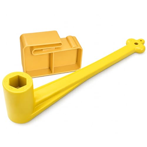 1-1/16" Boat Prop Wrench & PMPS-1-DP Prop Stop Block Kit, 91-859046Q4 Polymer Propeller Wrench - Works for Mercury Mercruiser Alpha, Fits All Outboard & Stern Drive Applications Light-Weight, Yellow