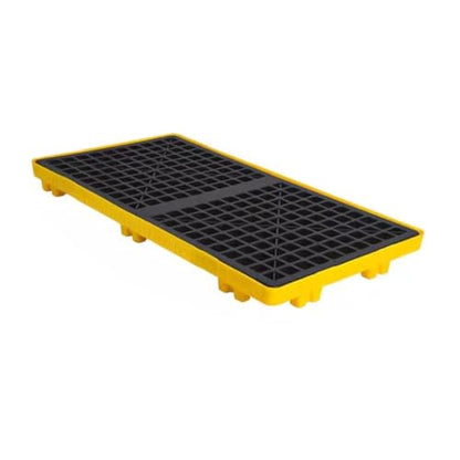 Modular Leak Platform/Grid Pads.Modular Spill Containment Tray - Heavy-Duty Oil Drum Holding Platform, Leak-Proof Spill Pallets for Safe Chemical Storage and Environmental Protection，（Yellow - size: 120*60*10cm