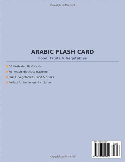 Arabic Flash Card, Food, Fruits & Vegetables