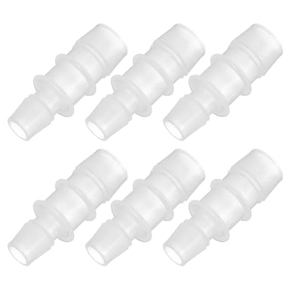 PATIKIL 1/2" to 5/8" 6 Pcs Plastic Hose Barb Fittings, Reducer Tube Fittings Pipe Adapter Union Splicer Joint Kit for Air Gas Water System Liquid Fuel Line Aquarium Tube Pump - size: 1/2"-5/8",(0.77"x2.04")