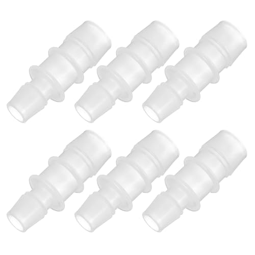 PATIKIL 1/2" to 5/8" 6 Pcs Plastic Hose Barb Fittings, Reducer Tube Fittings Pipe Adapter Union Splicer Joint Kit for Air Gas Water System Liquid Fuel Line Aquarium Tube Pump - size: 1/2"-5/8",(0.77"x2.04")