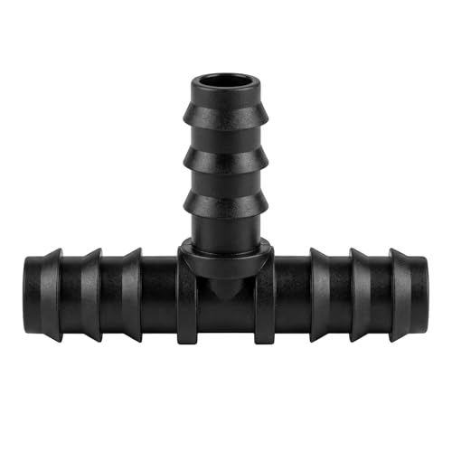 PVC Tee Barbed Fitting 1-Inch Insert - SCH 40 Barbed Hose Tee for 1" ID Hose, Connector for Irrigation, Water Lines, Garden & RV Systems - size: Black 1 PVC Tee