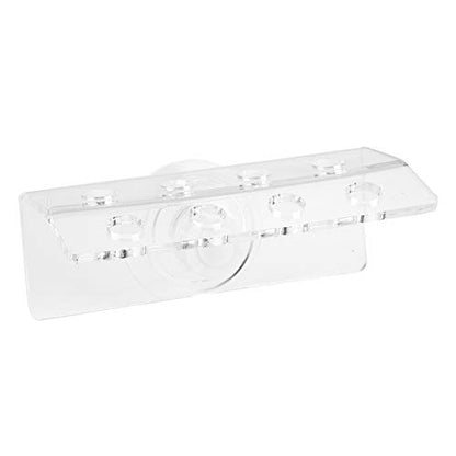 Acrylic Rack Bracket, Aquarium Frag Holder with Strong Suction Cup, Transparent Support Stand for Fish Tank, Reef Tank Organizer with Durable Weather Resist (8 Holes) - size: 8 Holes