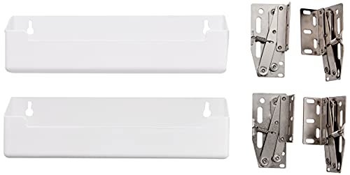Knape & Vogt PSF11SH-2-W Polymer Sink Front Tray with Hinges Cabinet Organizer, 3 by 11 by 2-Inch - size: 11-inch (width)