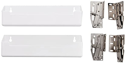 Knape & Vogt PSF11SH-2-W Polymer Sink Front Tray with Hinges Cabinet Organizer, 3 by 11 by 2-Inch - size: 11-inch (width)
