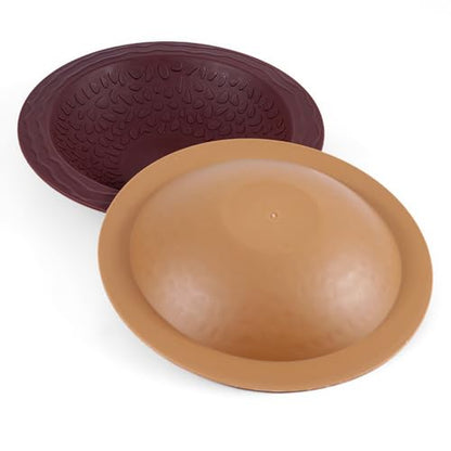 Turtle Bathing Pool Small, Resin Water Dish Feeding Bowl with Gentle Slope | for Turtles, Lizards, Frogs, Snakes - color: Yellow