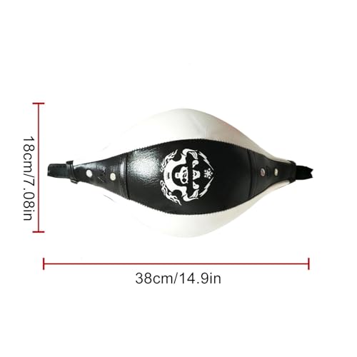 Speed Bag Stable Speed Reactive Full Body Boxing | Speed Training Boxing Ball for Home Gym, Indoor Fitness, Punching Bag Workout, Men Women Stress Relief, Cardio - color: Black and white