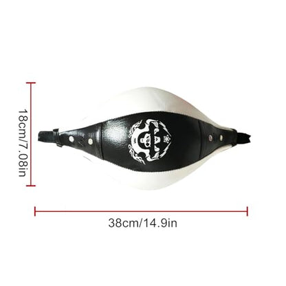 Speed Bag Stable Speed Reactive Full Body Boxing | Speed Training Boxing Ball for Home Gym, Indoor Fitness, Punching Bag Workout, Men Women Stress Relief, Cardio - color: Black and white