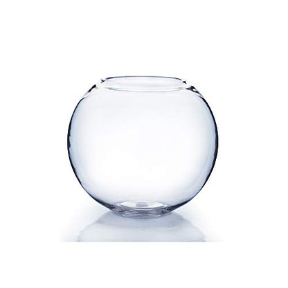 WGV Bowl Glass Vase, Diameter 6", Height 5", Open Width 4", (Multiple Sizes Choices) Clear Bubble Planter Terrarium Fish Bowl for Wedding Event Home Decor, 1 Piece (VBW0006) - size: 6"Dx5"H 1 Piece