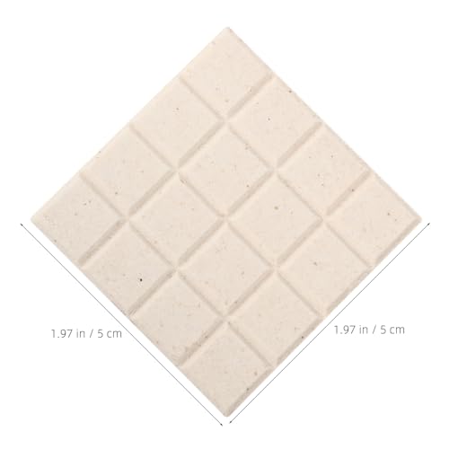 KOMBIUDA 12pcs Ceramic Coral Frag Tiles, Square Coral Plugs for Aquarium, Coralline Plate Base, Frag Disks Support Bases for Saltwater Tanks