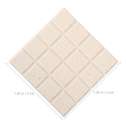 KOMBIUDA 12pcs Ceramic Coral Frag Tiles, Square Coral Plugs for Aquarium, Coralline Plate Base, Frag Disks Support Bases for Saltwater Tanks