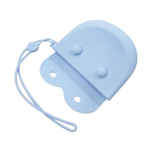 1PC Silicone Retainer Case with Lanyard, Cute Vent Holes Denture Box, Mouth Guard Case Travel Holder for Girls, Women, Men (Pink with Lanyard) - color: Blue with Lanyard