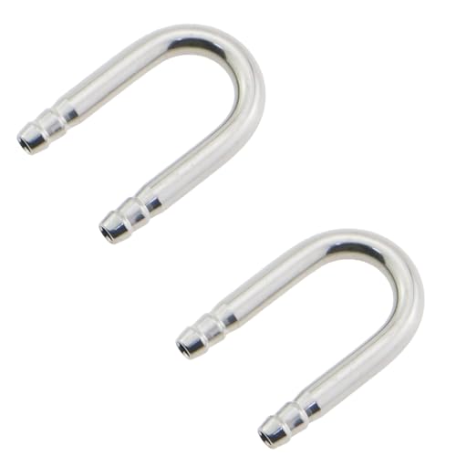 2PCS Stainless Steel U-Tube Connection for Aquarium Use Oxygen Enhancement Tube Oxygen System U-Tube Connector Aquarium Fitting Hose Connector for Aquarium Use Air Hose Oxygen Pump Air Hose