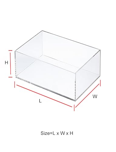 5MM/0.2In Thickness Acrylic Display Cabinet, Shallow Water Tank, Portable Food and Cosmetics Storage Box, Transparent Acrylic Floating Photography Props Shooting Tray(15x10x5cm/5.9x3.9x2in) - size: 15x10x5cm/5.9x3.9x2in