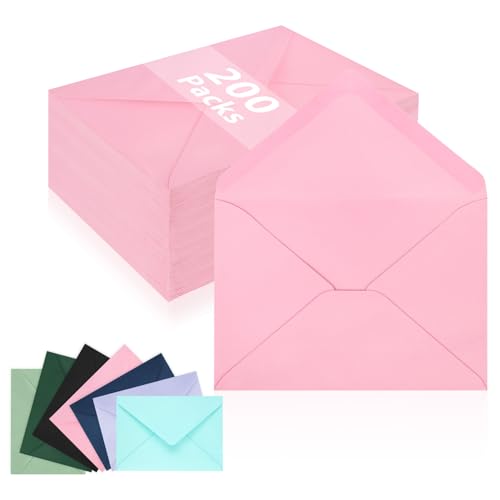 200 Pack 5x7 Pink Envelopes for Invitations, A7 Envelopes Self Seal - color: Pink, size: 5.24x7.24inches(200 Pack)