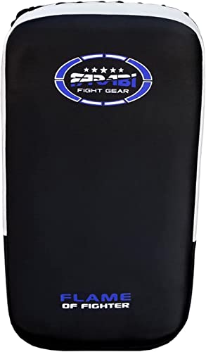 Farabi Thai Pad Training Kick Pad Curved Coaching Pad Kicking Mix Martial Arts x 1 Single Unit - color: Blue