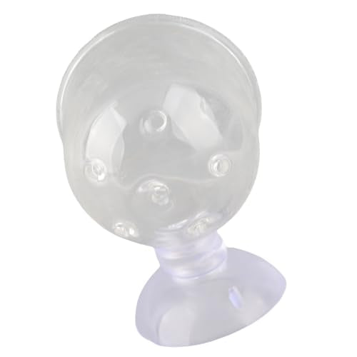 Aquarium Feeding Cup Fish Feeder Glass Acrylic Suction Cup Container for Freshwater Saltwater Tanks with Premium Suction Red Live Food Feeder (Glass Perforated (Suitable for nematodes)) - size: Glass perforated cup (suitable for nematodes)
