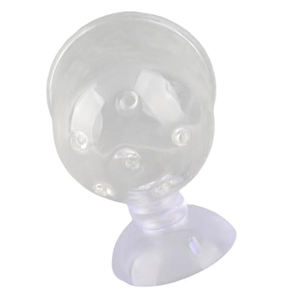 Aquarium Feeding Cup Fish Feeder Glass Acrylic Suction Cup Container for Freshwater Saltwater Tanks with Premium Suction Red Live Food Feeder (Glass Perforated (Suitable for nematodes)) - size: Glass perforated cup (suitable for nematodes)