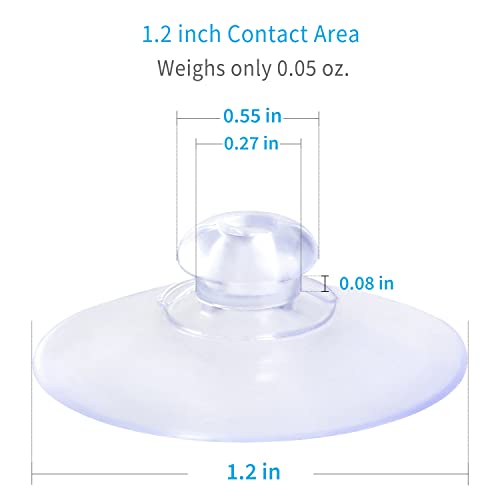 Pawfly 10 Pack Suction Cups 1.2 Inch, PVC Plastic Sucker Without Hooks for Home Kitchen Bathroom Organization Christmas Decoration Window - style: 1.2 in 10pcs