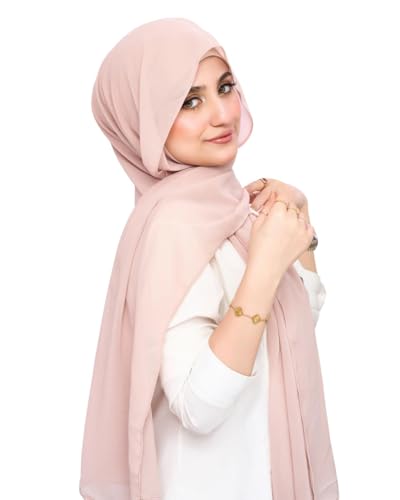 Instant Chiffon Hijab 3-in-1 with Built-in Magnets and Attached Match Undercap, Women Hijabs Set. - color: Beije