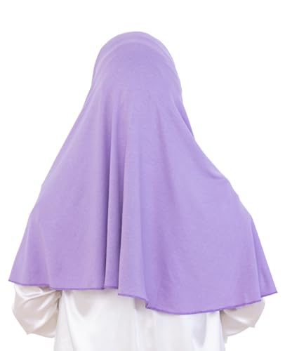 Prien Easy To Wear Hijab For Women, Muslim Instant Turban With Niqab, Islamic Clothes, Soft Scarf For Prayer, Abaya, Khimar - color: Lilac