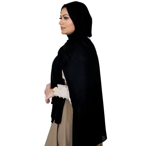 Modal Hijab for Women | Headscarf - color: Ink Modal - Plain Hijab